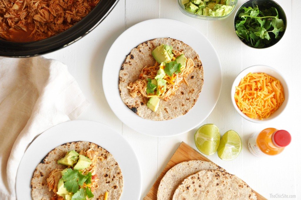 chicken tacos in slow cooker