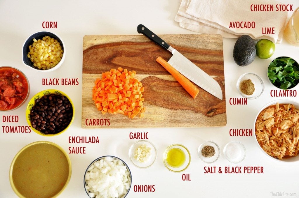 ingredients for enchilada soup