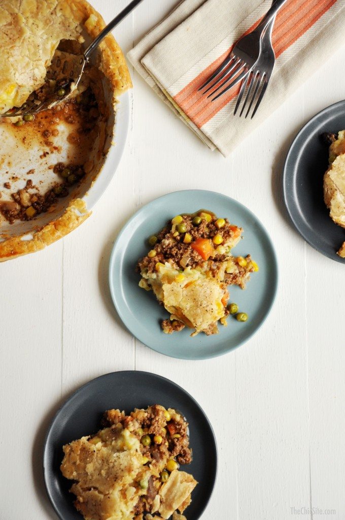 pot pie with shepherd's pie filling