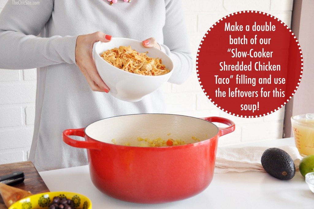 slow cooker shredded chicken taco filling