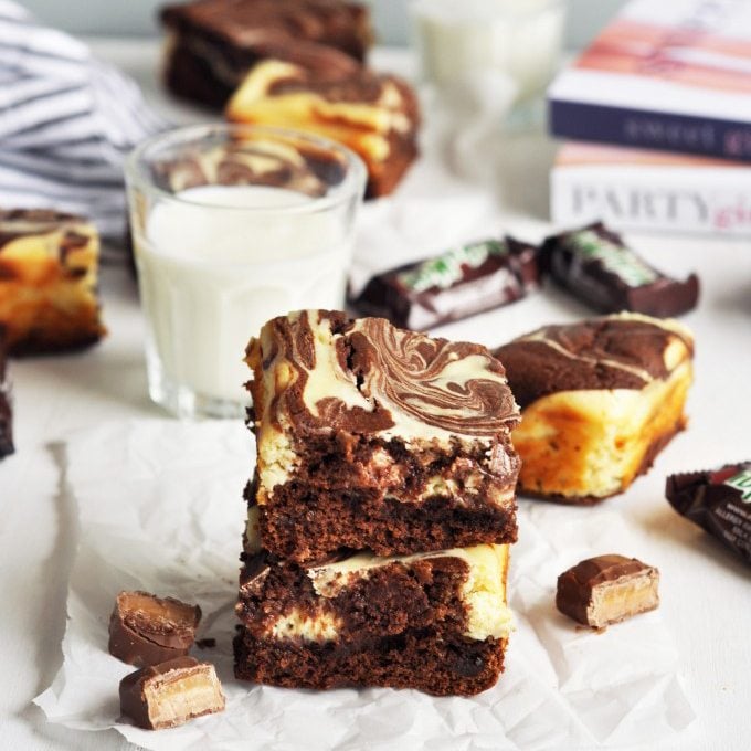 Milky Way Cheesecake Brownies