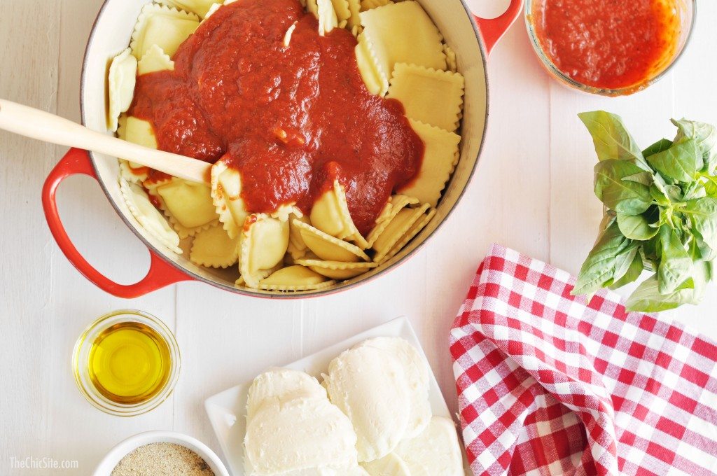 marinara with ravioli 