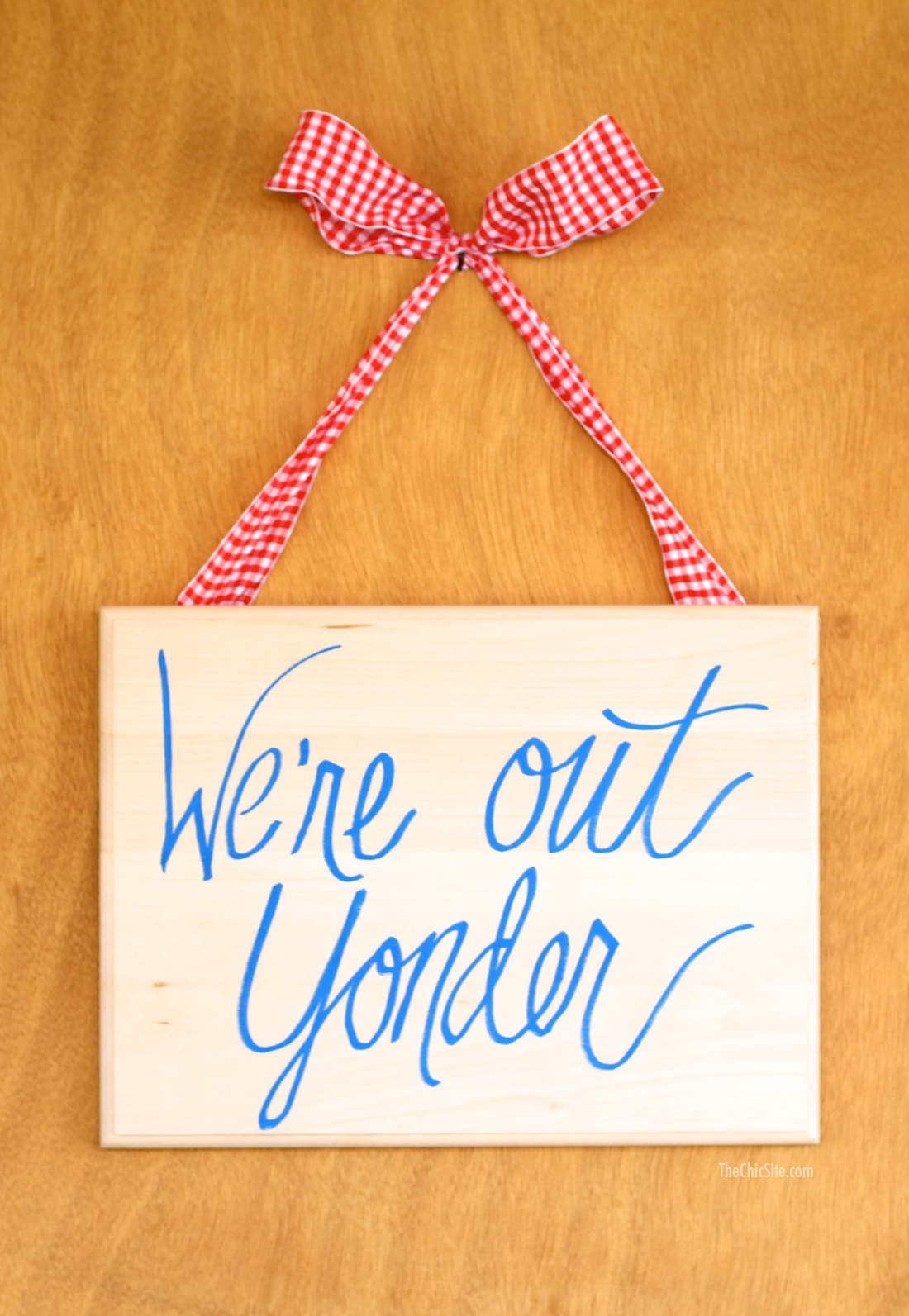 Come Out Back Door Sign