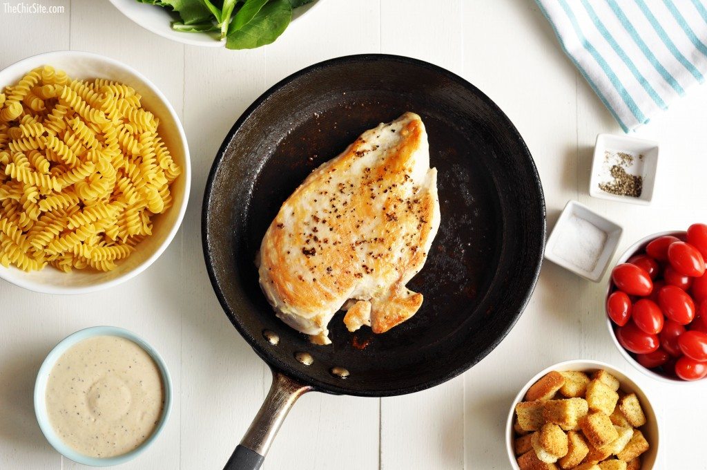 chicken breast in skillet