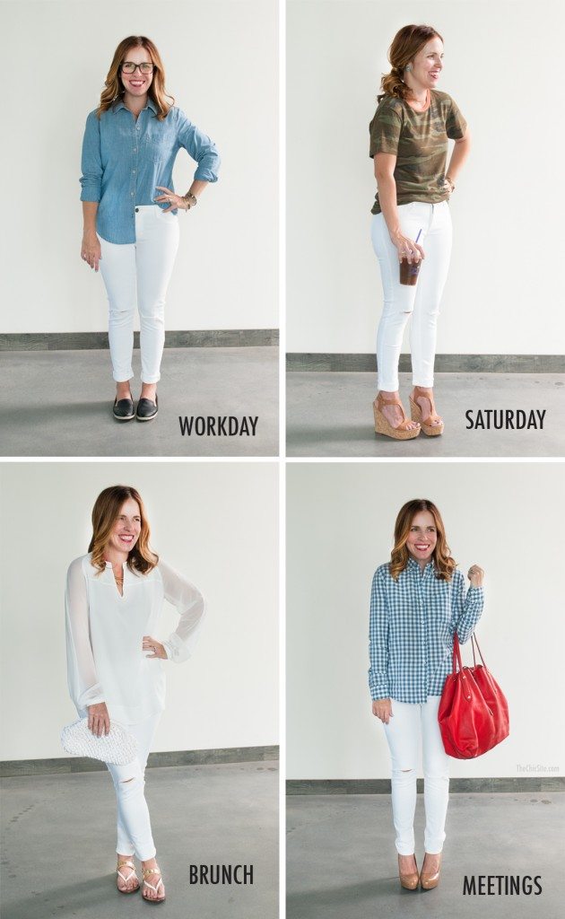 Four Ways to Wear White Jeans
