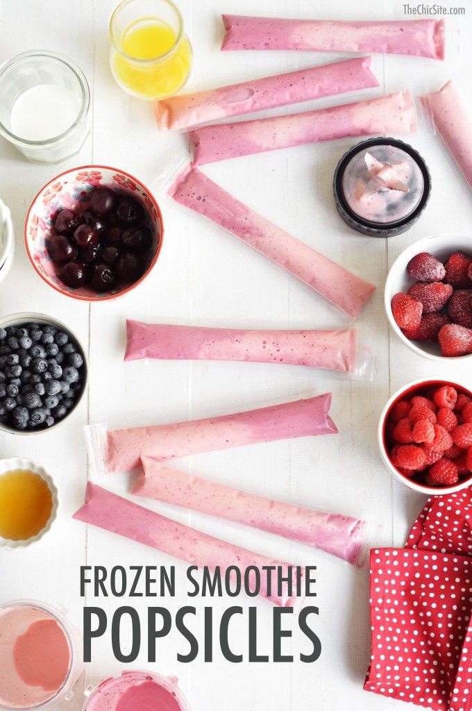 frozen smoothie pops
