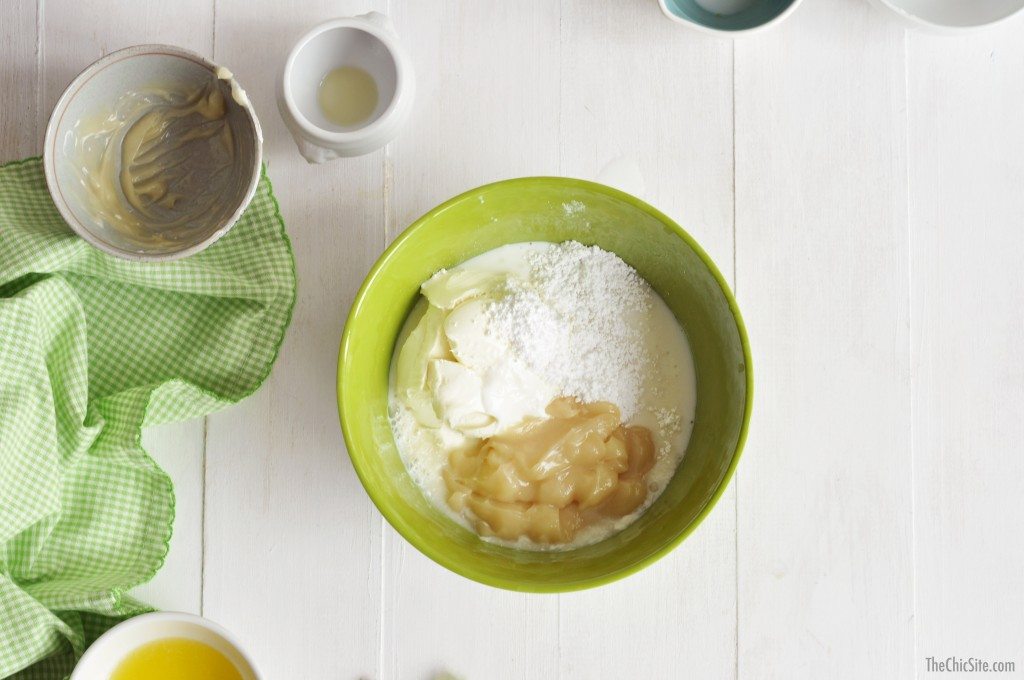 key lime pie pop filling in bowl