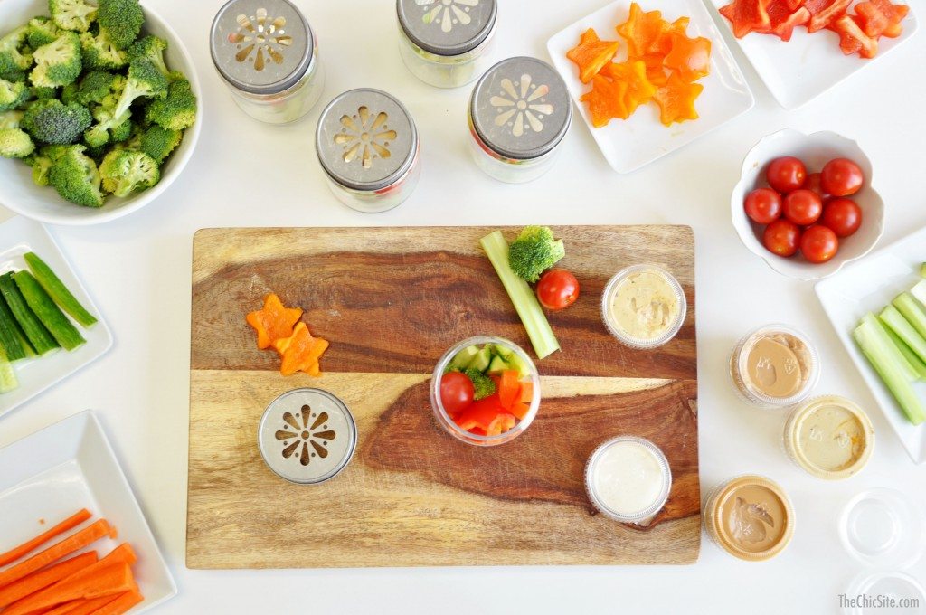 veggies in mason jars