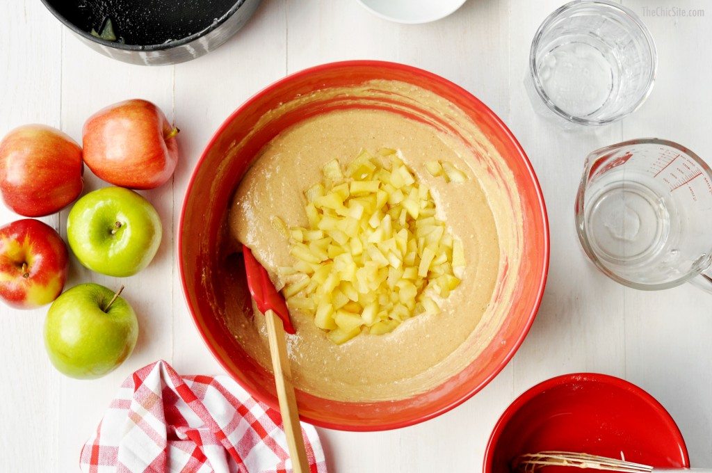 apple spice cake batter
