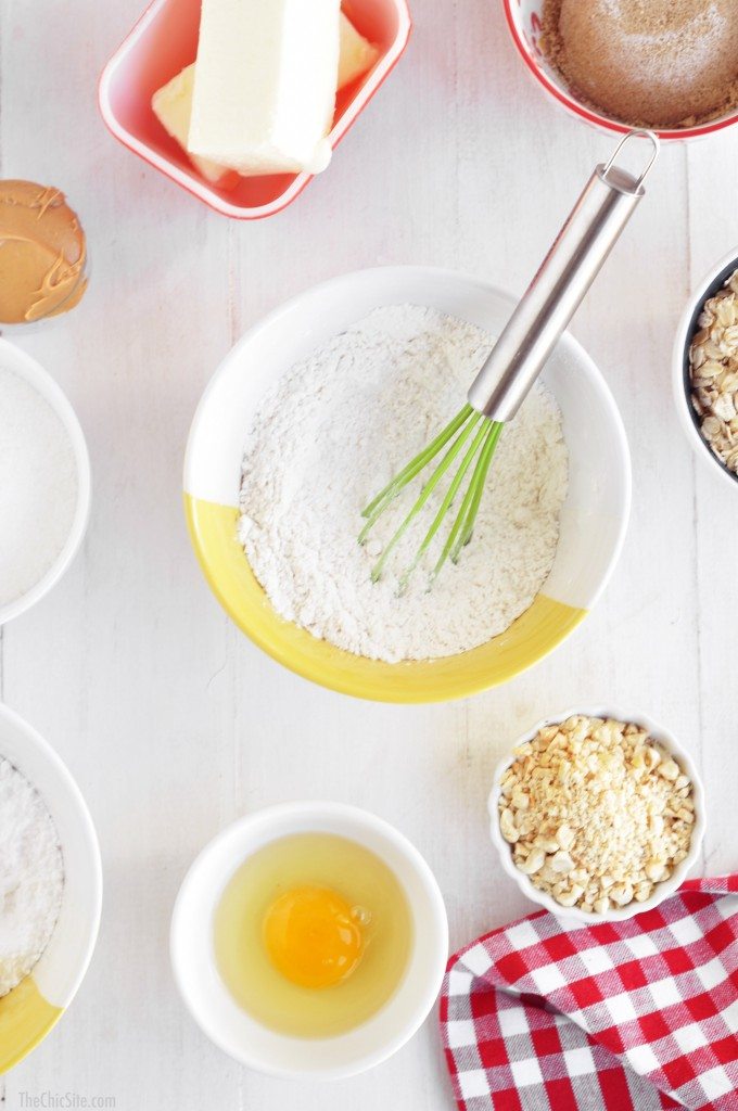 dry ingredients for cookies