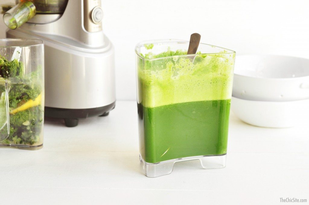 freshly pressed green juice