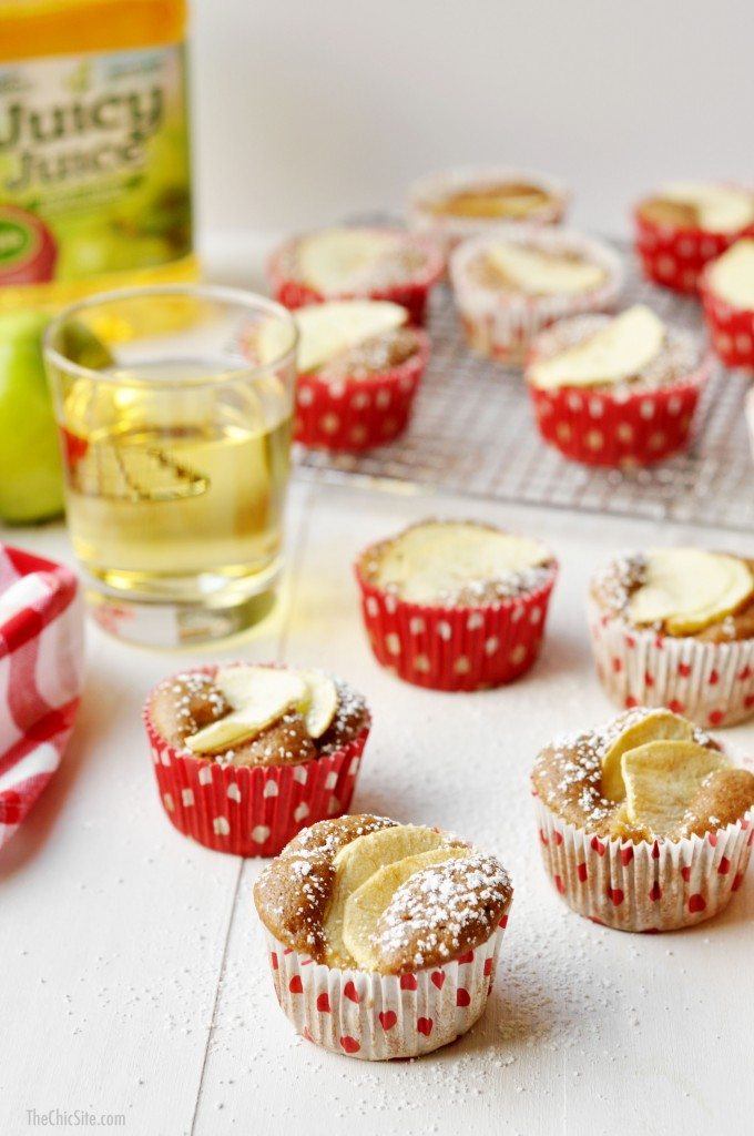 the chic site apple juice apple muffins