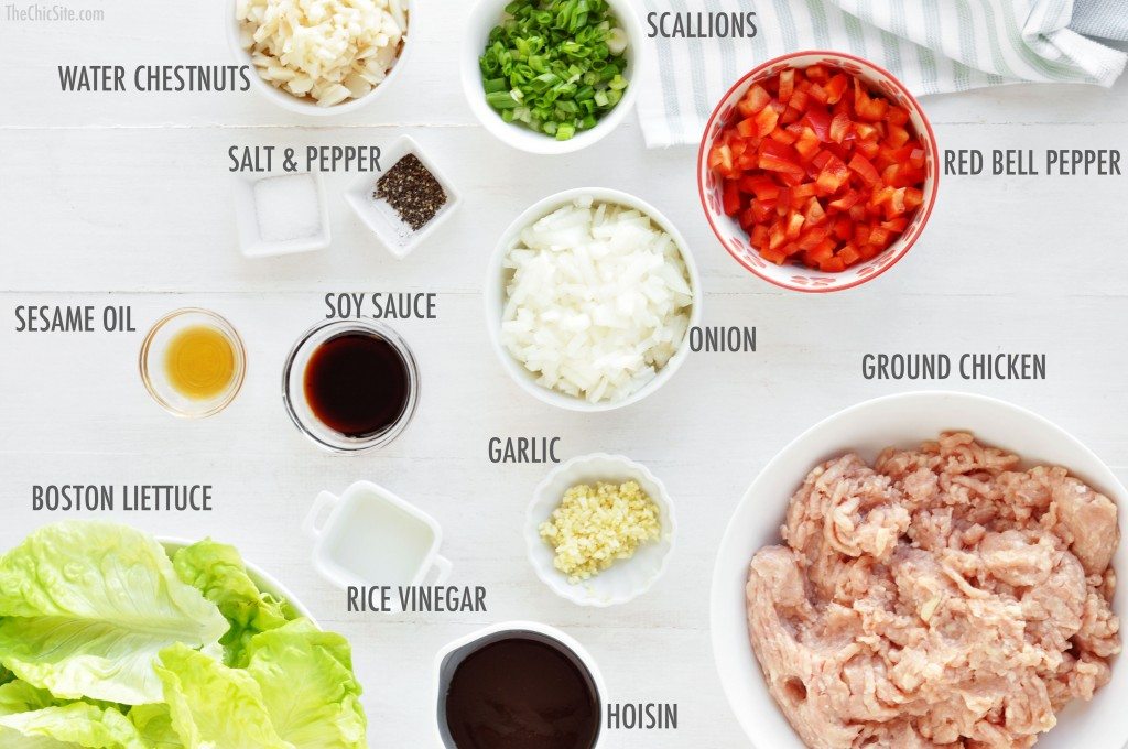 ingredients for slow cooker chicken lettuce wraps