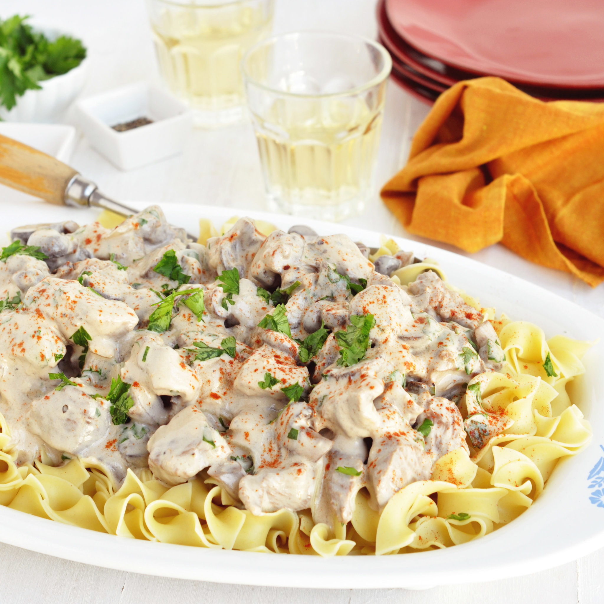 slow cooker beef stroganoff FB Rachel Hollis