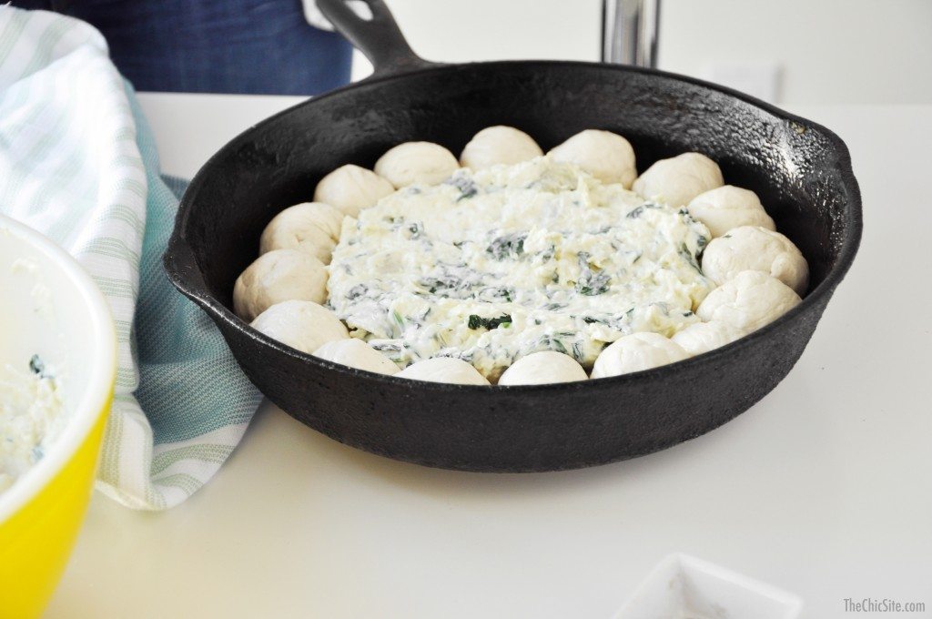 all in one dip and bread appetizer