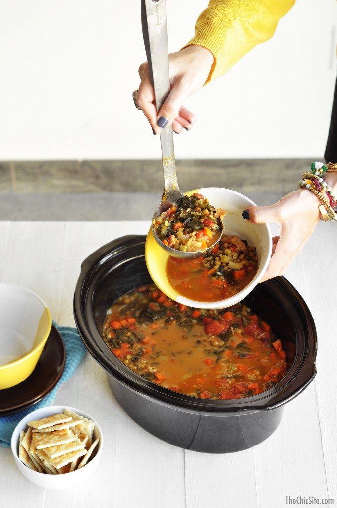 lentil soup in slow cooker