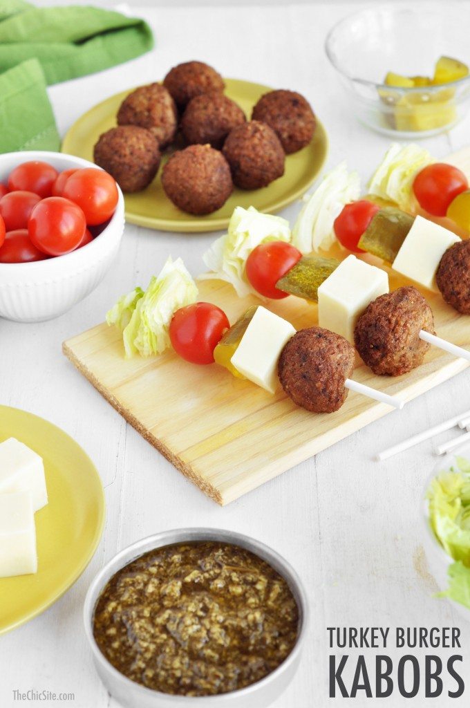 easy turkey burger kabobs