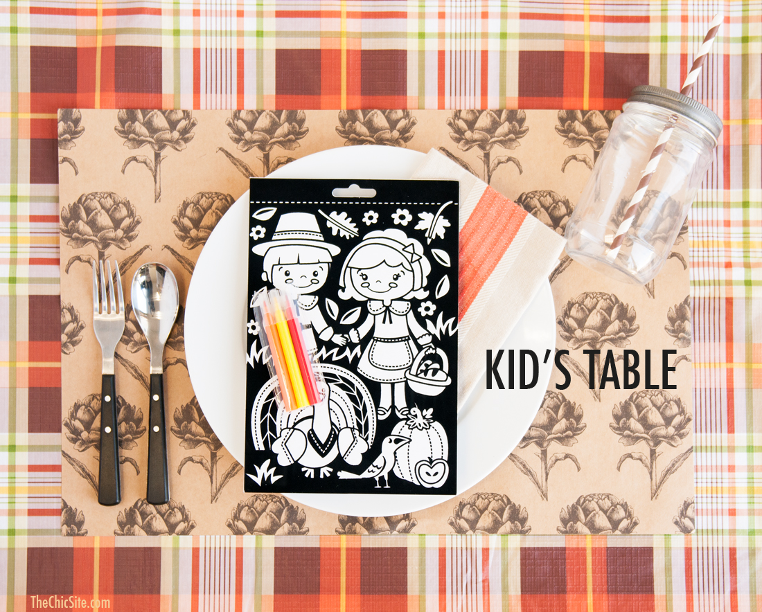 Thanksgiving Kids Table Set Up
