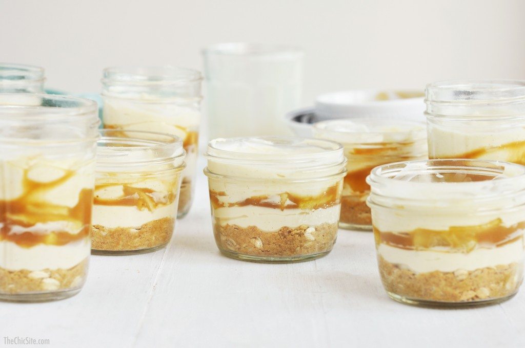 no bake caramel apple cheesecake, easy cheesecakes