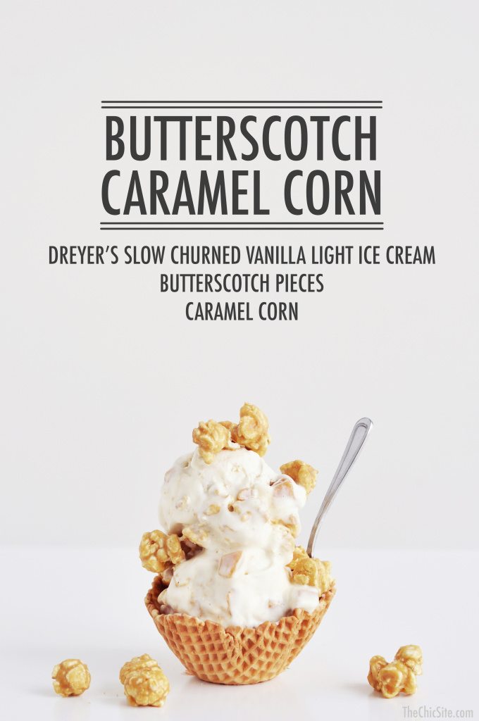 caramel corn and butterscotch ice cream