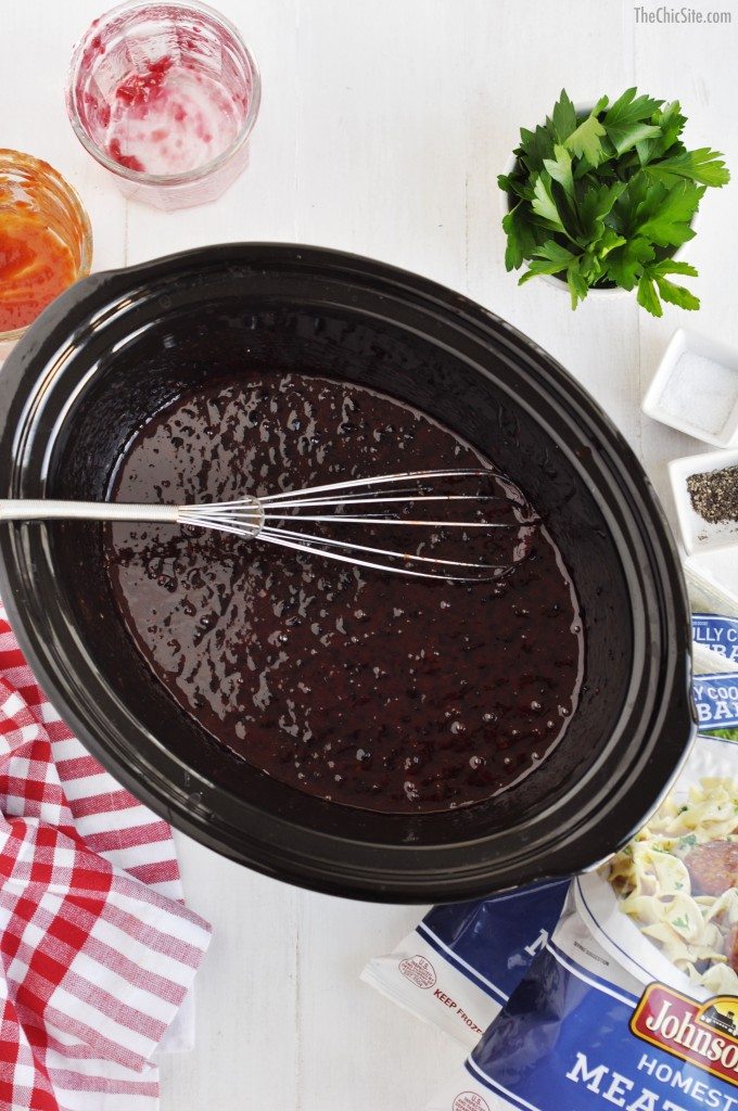 two ingredient meatball sauce