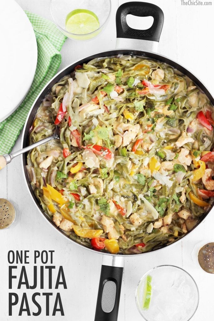 one pot fajita pasta recipes the chic site