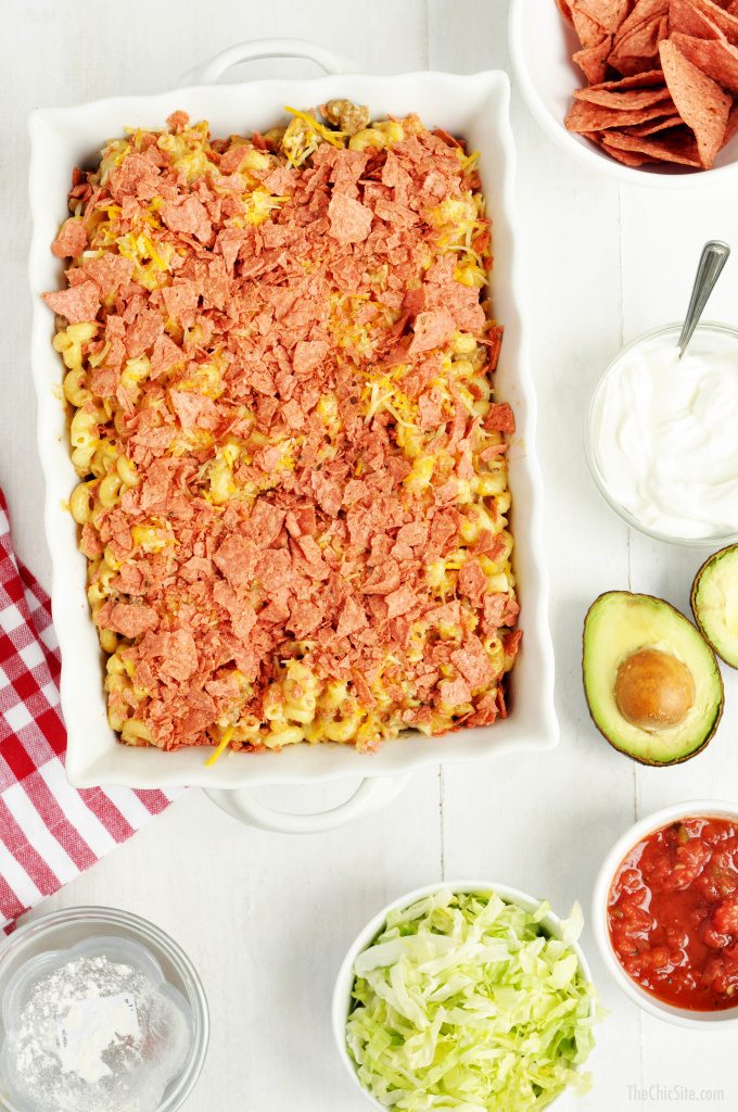 crushed up chip mac and cheese