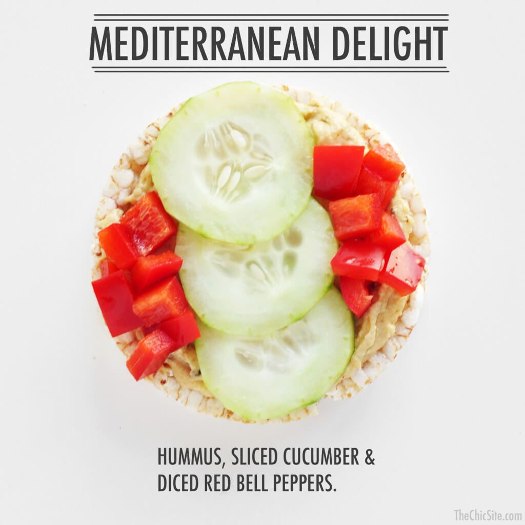 hummus cucumber and red bell pepper