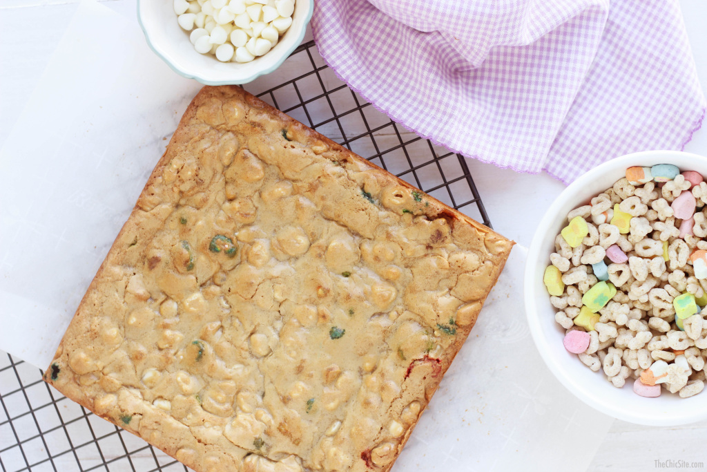 white chocolate blondies