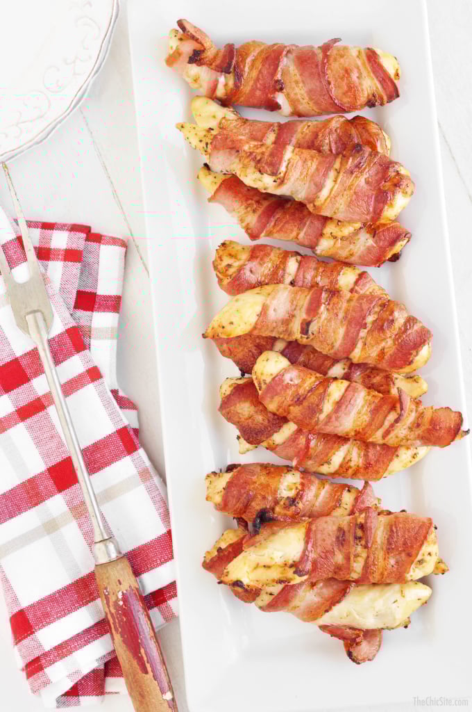 tasty chicken and bacon