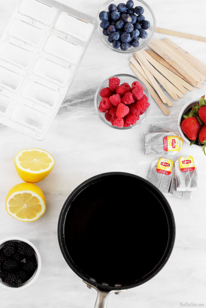 ingredients for summer popsicles
