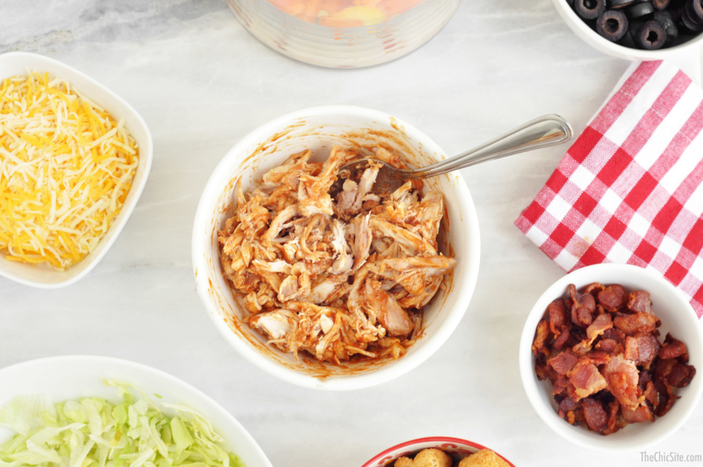 shredded chicken for bbq salad