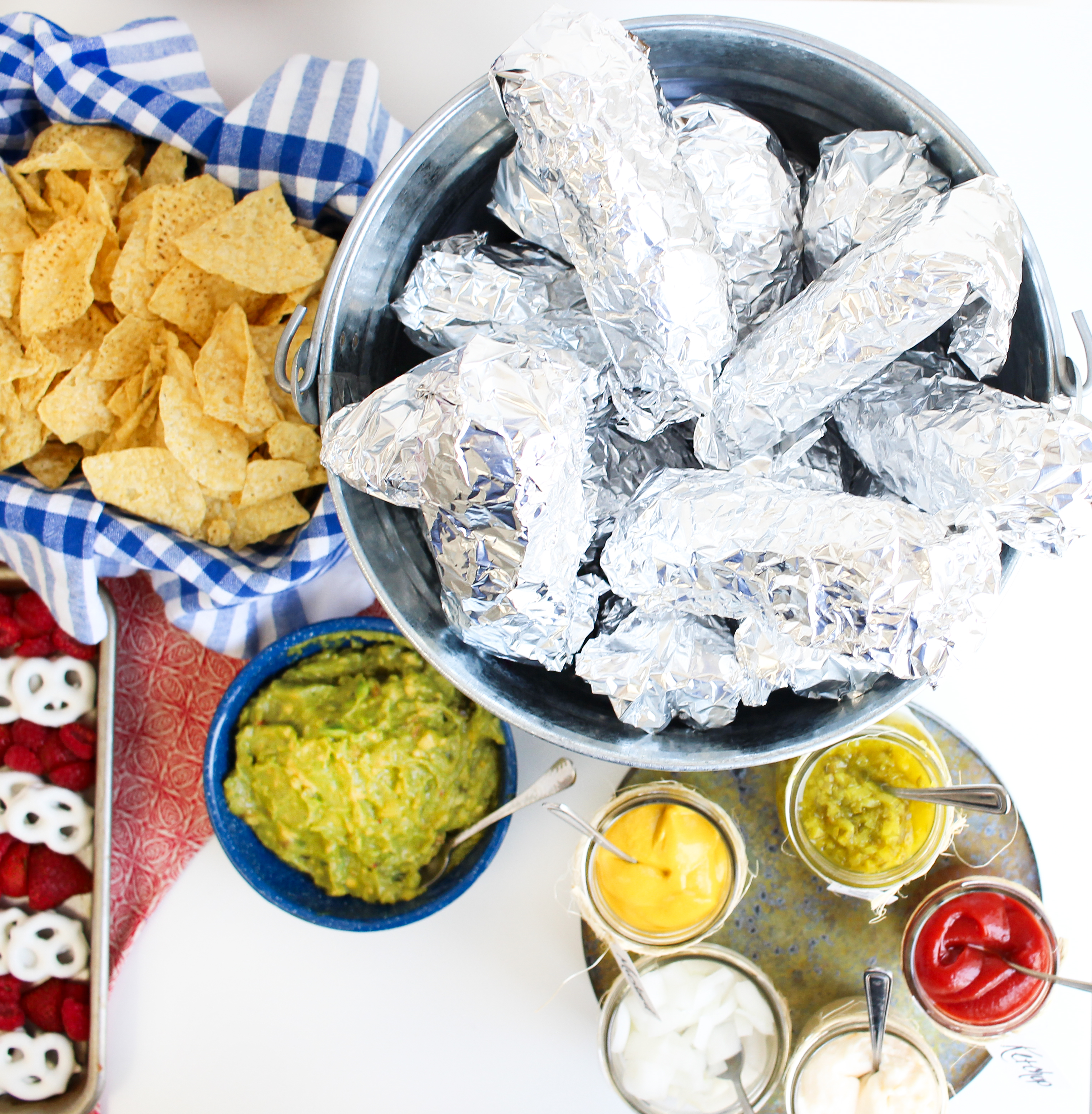 Hot Dogs 4th of July Buffet Rachel Hollis | The Chic Site