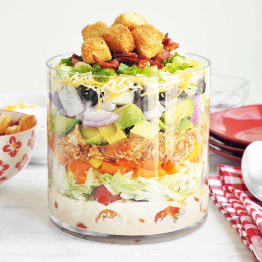 BBQ Chicken Layered Salad