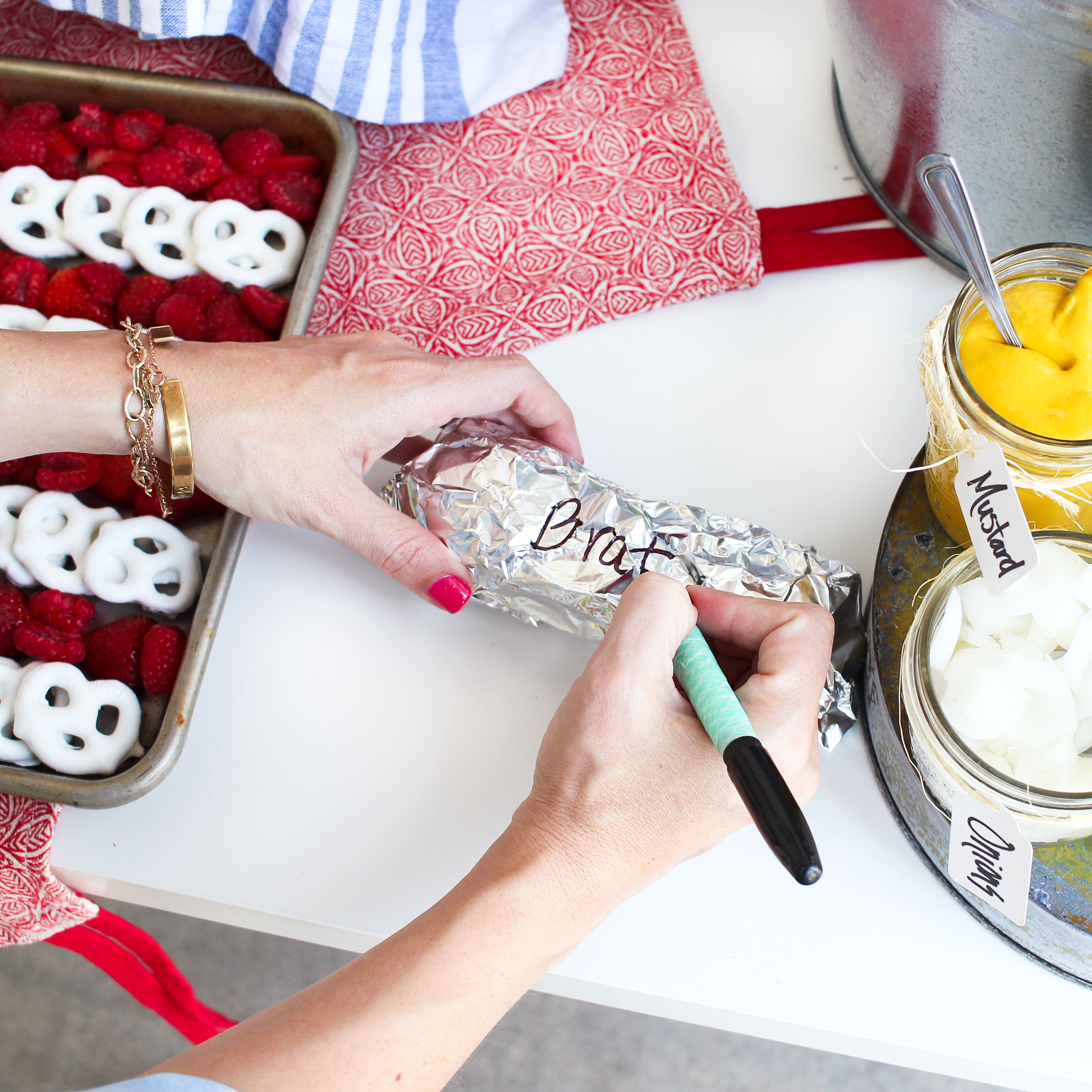 Hot Dog Labels 4th of July Buffet Rachel Hollis | The Chic Site