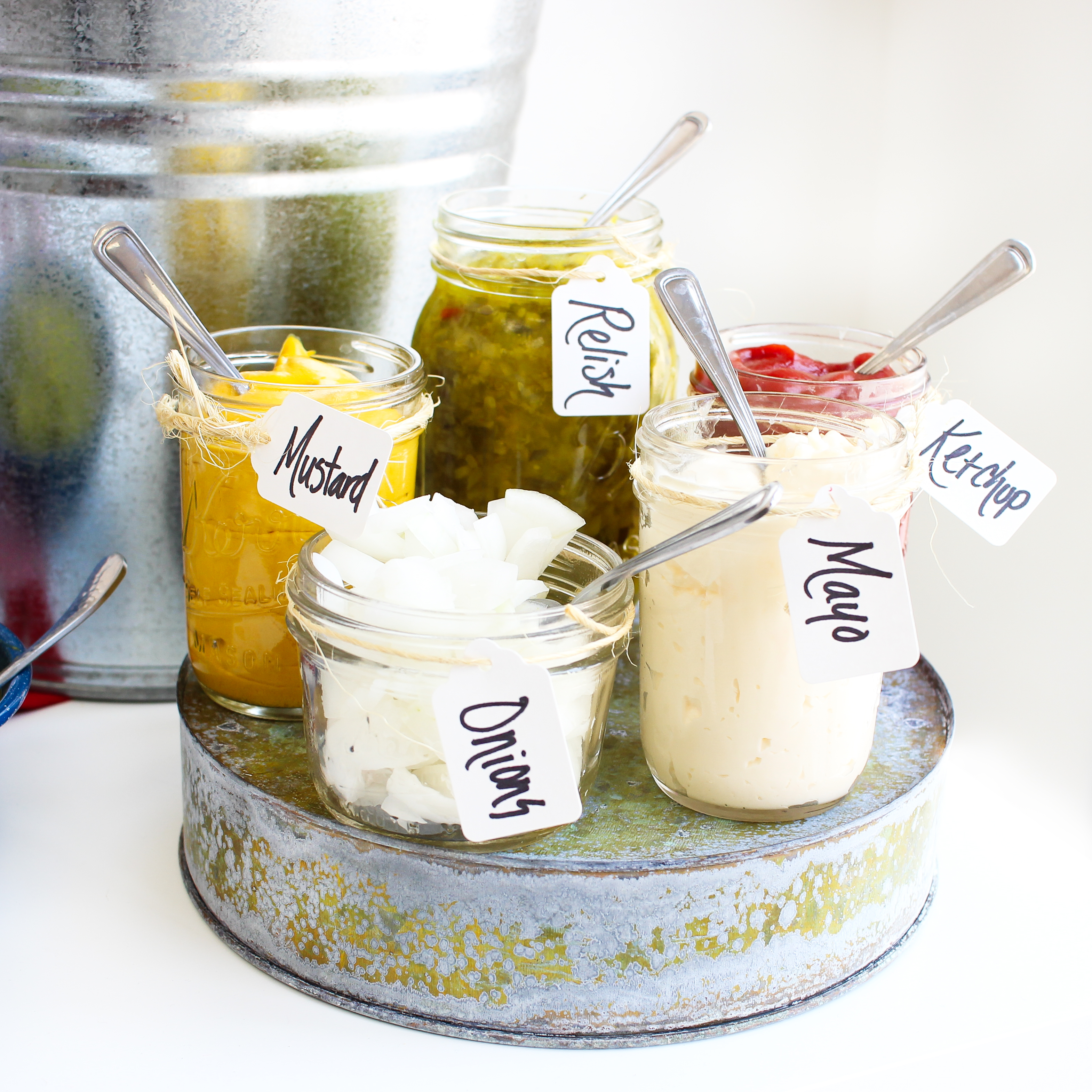 Condiments 4th of July Buffet Rachel Hollis | The Chic Site