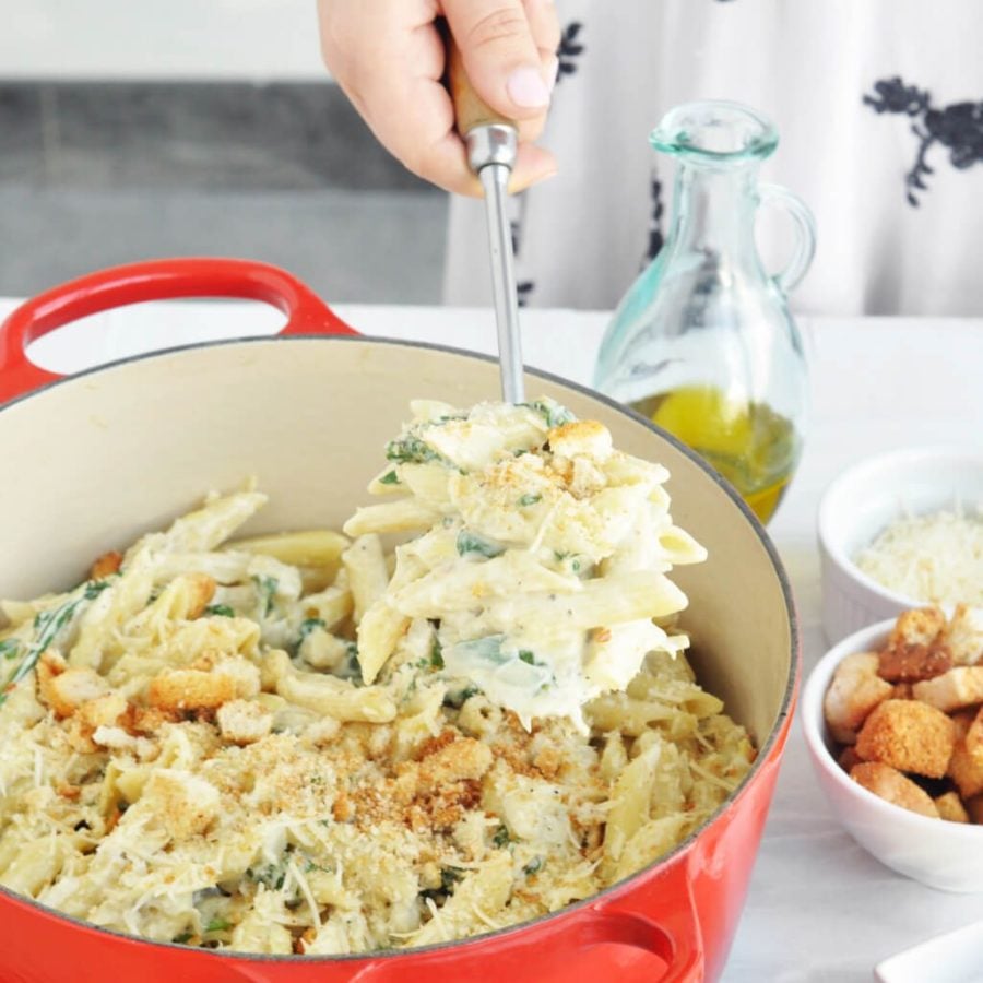Spinach Artichoke Pasta