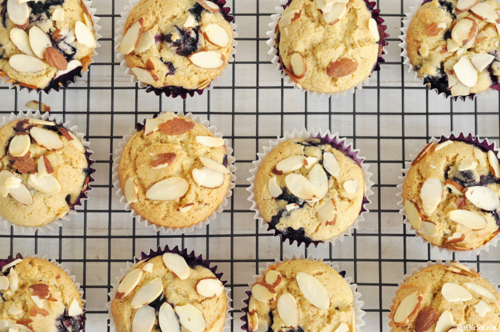 baked blueberry muffins