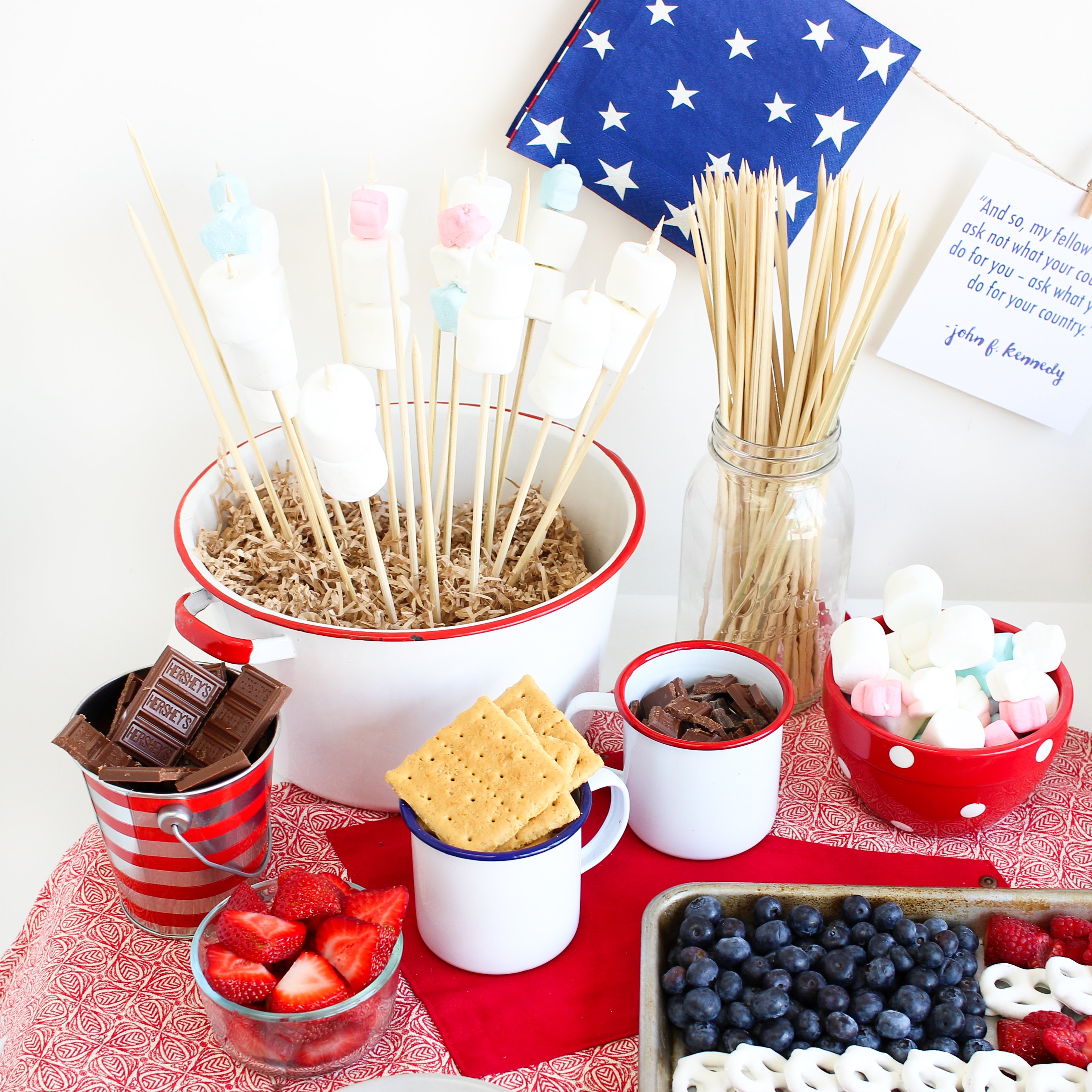 Smores Station 4th of July Buffet Rachel Hollis | The Chic Site